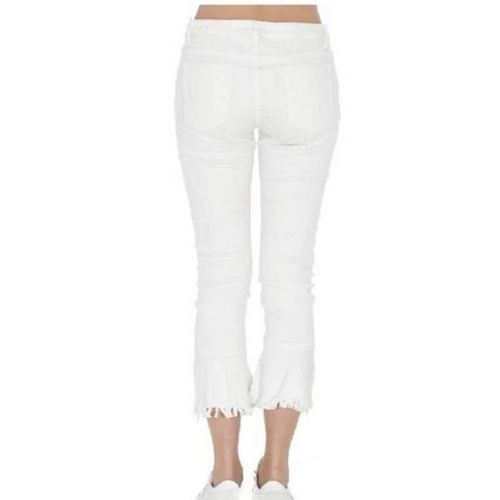 Michael Kors Flounce-Trimmed Cropped Skinny Jeans - Picture 5 of 5